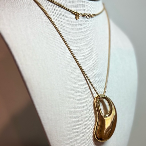 Monet Modern Gold-tone Pendant Necklace - Picture 2 of 2